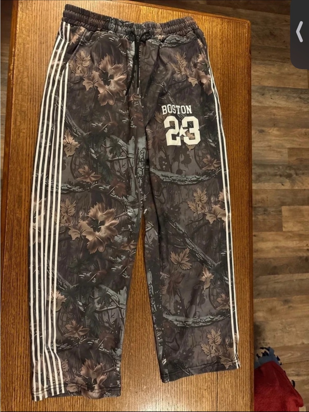 Men's Floral Camo Jogger Pants with Boston 23 Detail - Brown/Gray